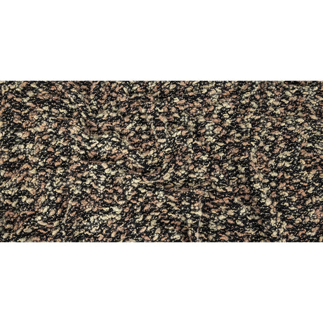 Maple Sugar, Almond Milk and Black Loosely Knit Wool Boucle