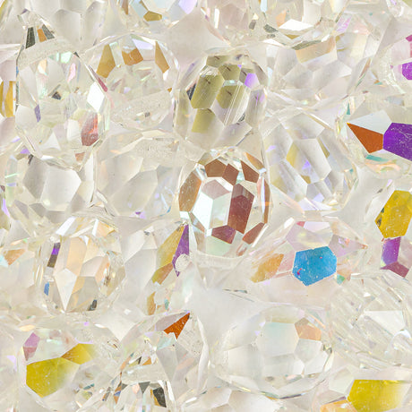 Vintage Imitation Crystal AB Teardrop Ornament - 10mm x 6mm