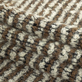 Italian Beige, Ivory and Black Striped Knit Wool Boucle