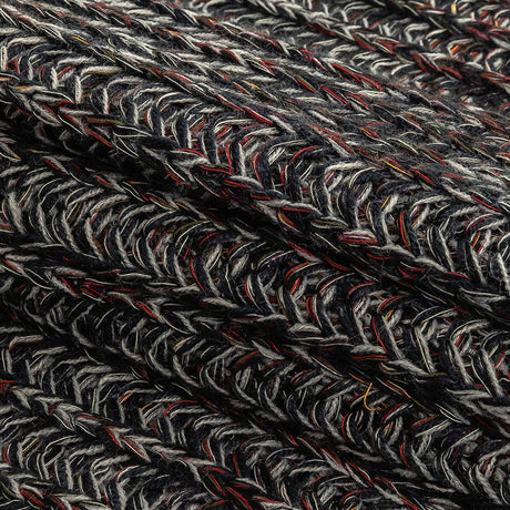 Italian Charcoal, Red and White Chunky Wool Knit