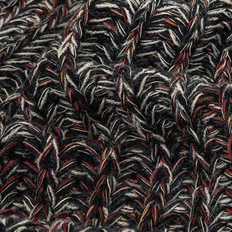 Italian Charcoal, Red and White Chunky Wool Knit