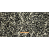 Novelty Black and Ivory Fringed Polyester Woven