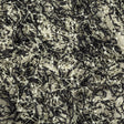 Novelty Black and Ivory Fringed Polyester Woven