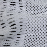 Italian Optic White Squares Stretch Crochet Lace