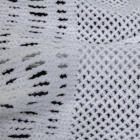 Italian Optic White Squares Stretch Crochet Lace
