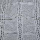 Italian Optic White Squares Stretch Crochet Lace
