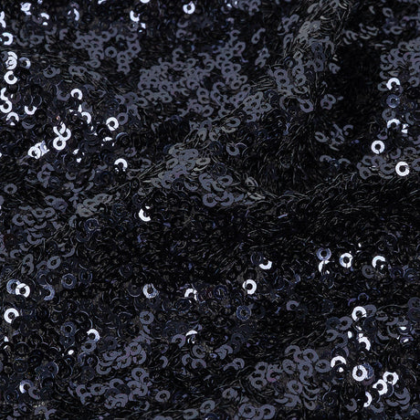 Neon Navy Clustered Baby Sequins on Stretch Mesh