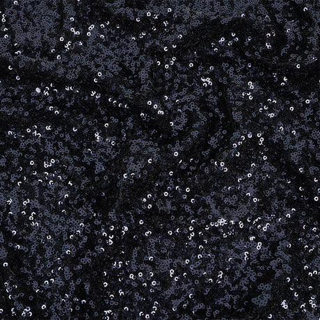 Neon Navy Clustered Baby Sequins on Stretch Mesh