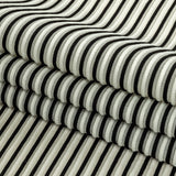 Italian Bright White and Black Raised Stripes Stretch Knit