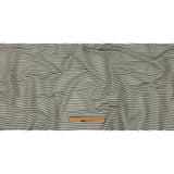Italian Bright White and Black Raised Stripes Stretch Knit