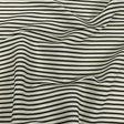 Italian Bright White and Black Raised Stripes Stretch Knit