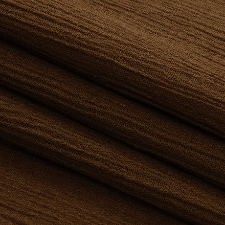 New Tobacco Crinkled Cotton Voile