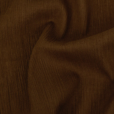 New Tobacco Crinkled Cotton Voile