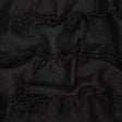 Italian Black Cotton Canvas with Fringe Stripes