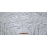 Italian White Cotton Canvas with Fringe Stripes
