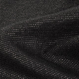 Italian Black on Black Striped Blended Cotton Woven