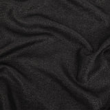 Italian Black on Black Striped Blended Cotton Woven