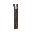 YKK Chocolate Torte Metal Closed Bottom Zipper with Silver Teeth - 5"
