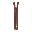 YKK Brown Metal Closed Bottom Zipper with Silver Teeth - 5.5"