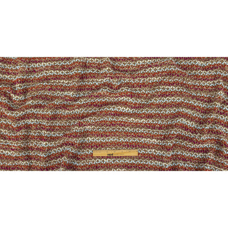 Italian Taupe, Baby Blue and Picante Blended Wool Sweater Knit
