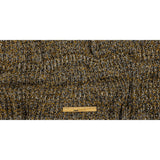 Mustard Gold, Black and Sugar Swizzle Chunky Sweater Knit with Metallic Silver Shimmer