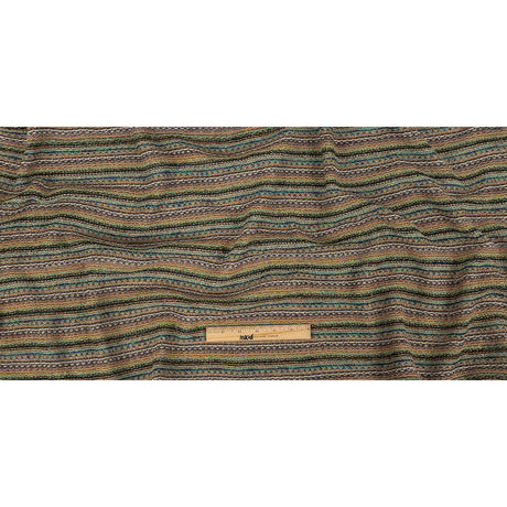 Tangerine, Avocado and Aqua Stripes Cotton Blended Sweater Knit