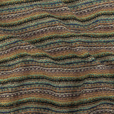 Tangerine, Avocado and Aqua Stripes Cotton Blended Sweater Knit