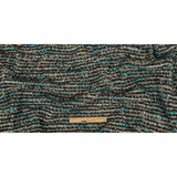 Navy, Aqua and Yellow Striped Chunky Wool Knit
