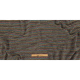 Mustard, Army Green, Blue and Ruby Wine Striped Wool Sweater Knit
