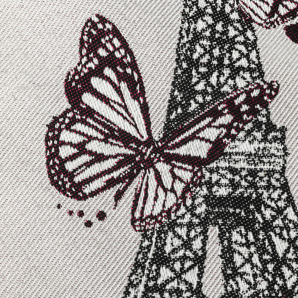 French Pearl and Pink J'Adore Paris Cotton Blend Oversized Square Patch - 18.875"