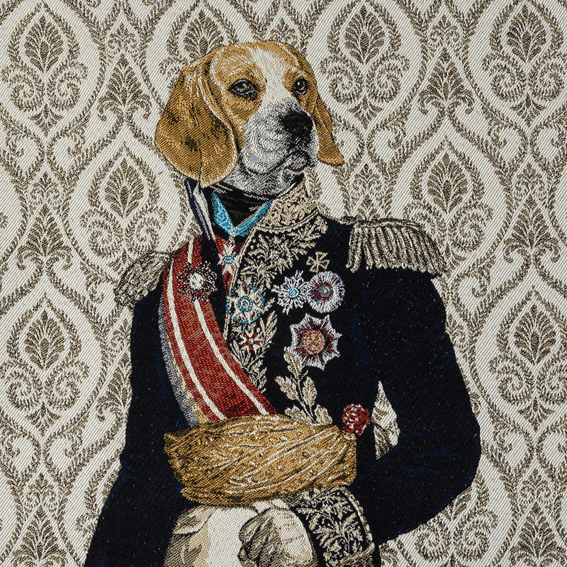 French Linen Woof Marshal Cotton Blend Oversized Square Patch - 18.875"