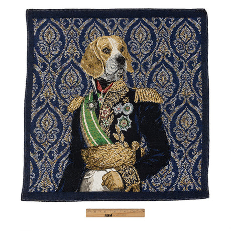 French Royal Blue Woof Marshal Cotton Blend Oversized Square Patch - 18.875"
