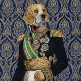 French Royal Blue Woof Marshal Cotton Blend Oversized Square Patch - 18.875"