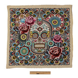 French Pale Yellow Sugar Mandalas Oversized Square Patch - 18.875"