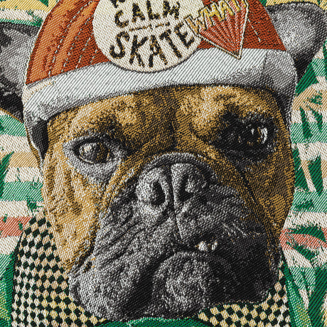 French Green Keep Calm Skater Oversized Square Patch - 18.875"