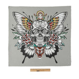 French Gray A Flutter On Cotton Blend Oversized Square Patch - 18.875"