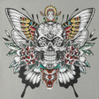 French Gray A Flutter On Cotton Blend Oversized Square Patch - 18.875"