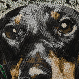French Green Crowned Dachshund Oversized Square Patch - 18.875"