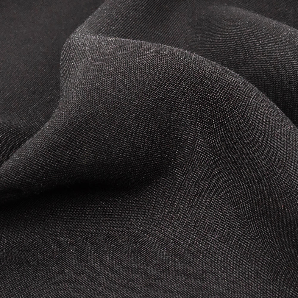 Boise Black Lightweight Sustainable Rayon Challis