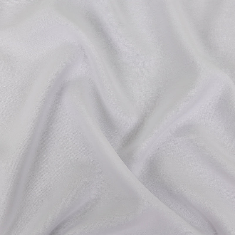 Ultra-Soft Rayon and Recycled Polyester Twill - White - Zarria Collection