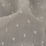 Famous Australian Designer Pearl Flocked Polka Dots Crinkled Polyester Georgette