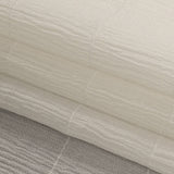 Famous Australian Designer Coconut Milk Stretch Crinkled Silk Crepe with Woven Pinstripes