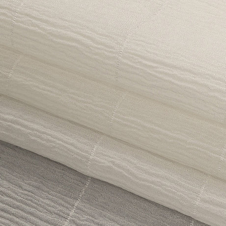 Famous Australian Designer Coconut Milk Stretch Crinkled Silk Crepe with Woven Pinstripes