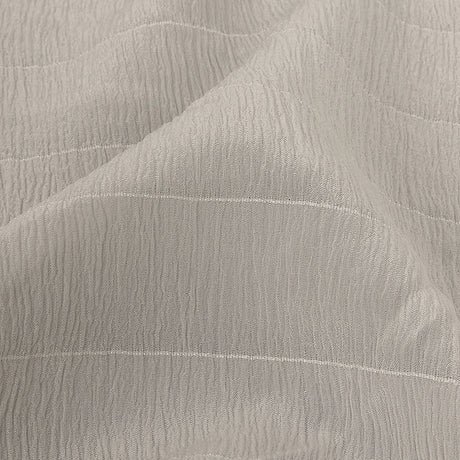 Famous Australian Designer Coconut Milk Stretch Crinkled Silk Crepe with Woven Pinstripes