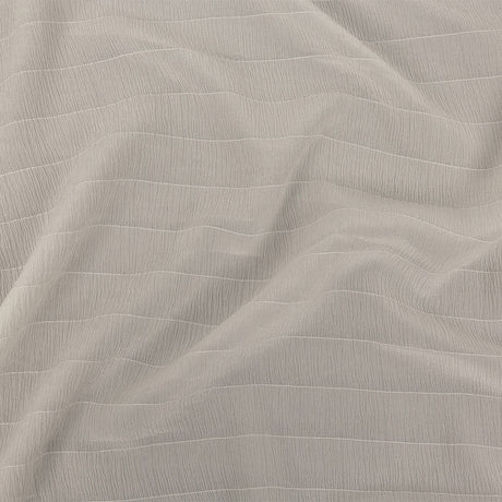 Famous Australian Designer Coconut Milk Stretch Crinkled Silk Crepe with Woven Pinstripes