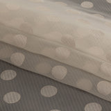 Famous Australian Designer Dew Polyester Chiffon with Satin Burnout Polka Dots
