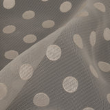 Famous Australian Designer Dew Polyester Chiffon with Satin Burnout Polka Dots