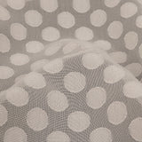 Famous Australian Designer Pearl Polyester Chiffon with Burnout Polka Dots