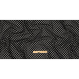 Famous Australian Designer Black Polyester Chiffon with Burnout Polka Dots