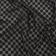 Famous Australian Designer Black Polyester Chiffon with Burnout Polka Dots